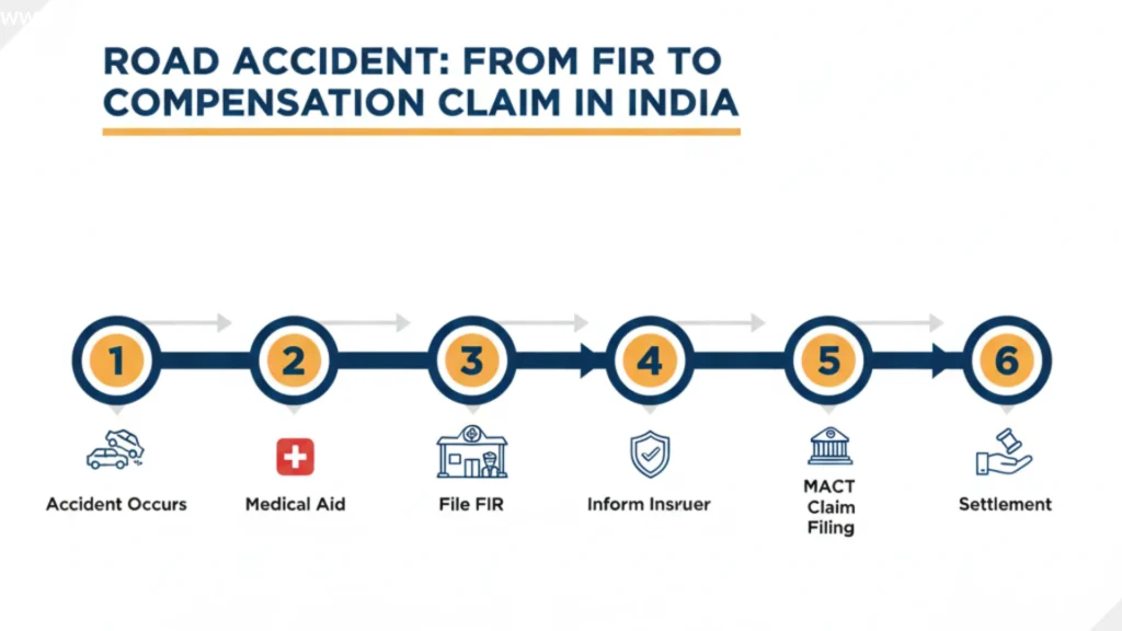 Road-accident-reporting-timeline-flowchart